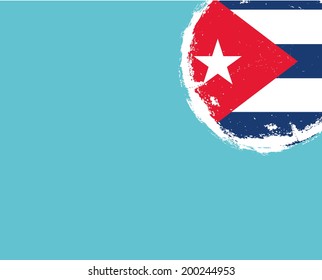 grunge cuba flag vector art