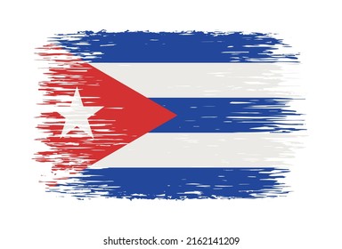 Grunge Cuba flag.Distressed flag of Cuba.