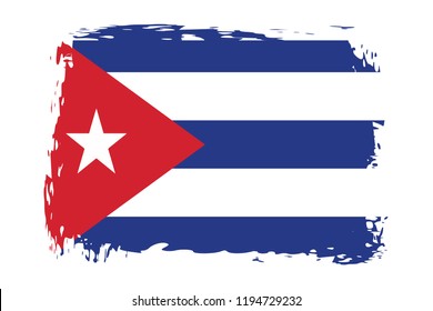 Grunge Cuba flag.flag of Cuba,banner vector illustration. Vector illustration eps10.