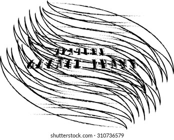 Grunge curves black  .Grunge frames.Vector illustration.