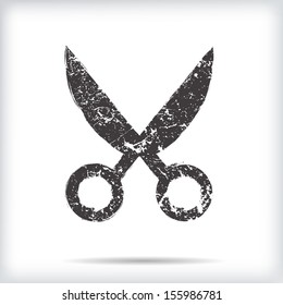 Grunge cut icon  