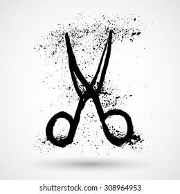 Grunge cut icon