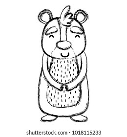 grunge cute and happy bear wild animal