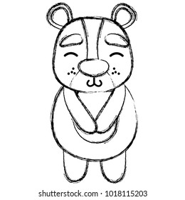 grunge cute and shy bear wild animal