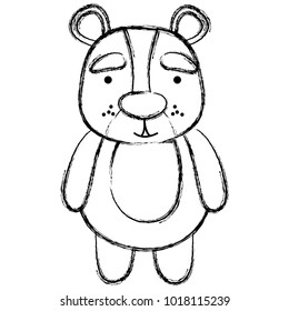 grunge cute and surprised bear wild animal