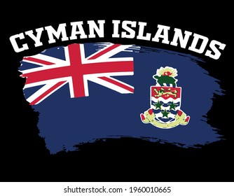 Grunge Cyman islands. Cyman islands flag with grunge texture. Vector design