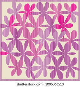 Grunge Daisy Flower Abstract Vector Background, Grunge Brush Strokes, Art Abstract Pattern Background, Old Grunge Graphics Style