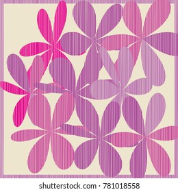 Grunge Daisy Flower Abstract Vector Background, Grunge Brush Strokes, Art Abstract Pattern Background, Old Grunge Graphics Style