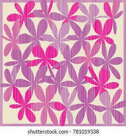 Grunge Daisy Flower Abstract Vector Background, Grunge Brush Strokes, Art Abstract Pattern Background, Old Grunge Graphics Style