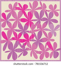 Grunge Daisy Flower Abstract Vector Background, Grunge Brush Strokes, Art Abstract Pattern Background, Old Grunge Graphics Style