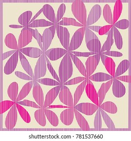 Grunge Daisy Flower Abstract Vector Background, Grunge Brush Strokes, Art Abstract Pattern Background, Old Grunge Graphics Style