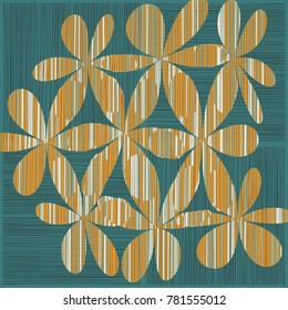 Grunge Daisy Flower Abstract Vector Background, Grunge Bruske Strokes, Art Abstract Pattern Background, Old Grunge Graphics Style