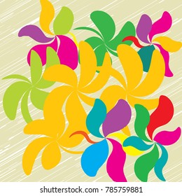 Grunge Daisy Flower Abstract Vector Background, Grunge Bruske Strokes, Art Abstract Pattern Background, Old Grunge Graphics Style