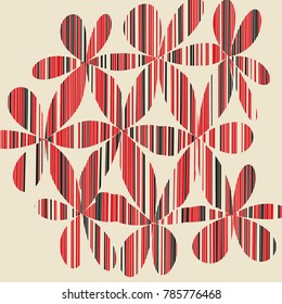 Grunge Daisy Flower Abstract Vector Background, Grunge Brush Strokes, Art Abstract Pattern Background, Old Grunge Graphics Style