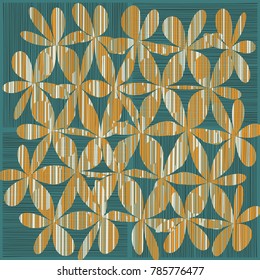 Grunge Daisy Flower Abstract Vector Background, Grunge Brush Strokes, Art Abstract Pattern Background, Old Grunge Graphics Style