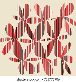 Grunge Daisy Flower Abstract Vector Background, Grunge Brush Strokes, Art Abstract Pattern Background, Old Grunge Graphics Style
