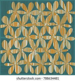 Grunge Daisy Flower Abstract Vector Background, Grunge Brush Strokes, Art Abstract Pattern Background, Old Grunge Graphics Style