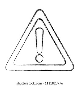 grunge darger caution emblem and warning symbol