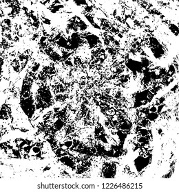 Grunge dark black and white pattern of cracks and scuffs