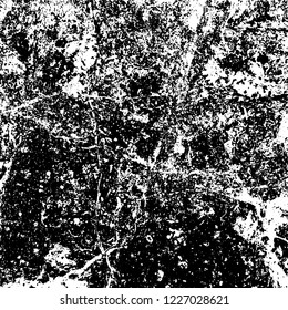 Grunge dark black and white pattern of cracks and scuffs