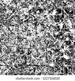 Grunge dark black and white pattern of cracks and scuffs