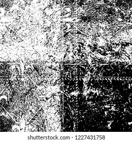 Grunge dark black and white pattern of cracks and scuffs