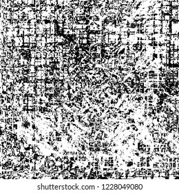 Grunge dark black and white pattern of cracks and scuffs