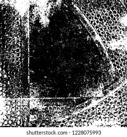Grunge dark black and white pattern of cracks and scuffs