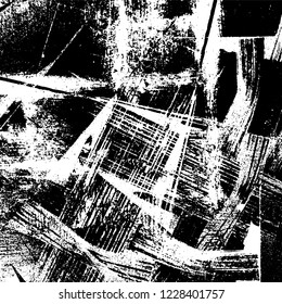 Grunge dark black and white pattern of cracks and scuffs