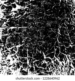 Grunge dark black and white pattern of cracks and scuffs