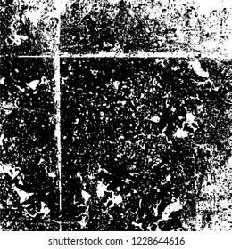 Grunge dark black and white pattern of cracks and scuffs