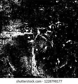 Grunge dark black and white pattern of cracks and scuffs
