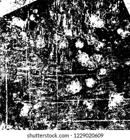 Grunge dark black and white pattern of cracks and scuffs