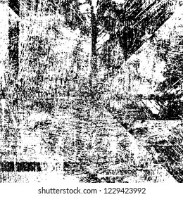 Grunge dark black and white pattern of cracks and scuffs