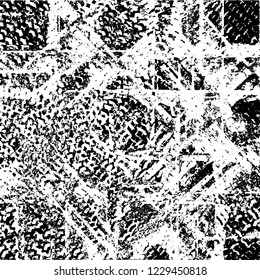 Grunge dark black and white pattern of cracks and scuffs