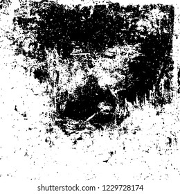 Grunge dark black and white pattern of cracks and scuffs