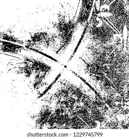 Grunge dark black and white pattern of cracks and scuffs