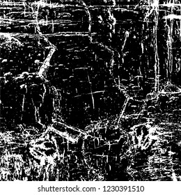 Grunge dark black and white pattern of cracks and scuffs