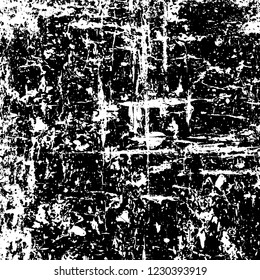 Grunge dark black and white pattern of cracks and scuffs