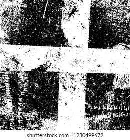 Grunge dark black and white pattern of cracks and scuffs