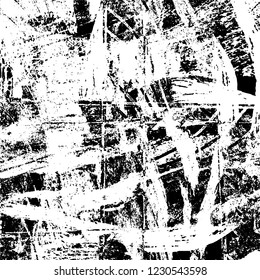 Grunge dark black and white pattern of cracks and scuffs