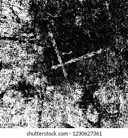 Grunge dark black and white pattern of cracks and scuffs
