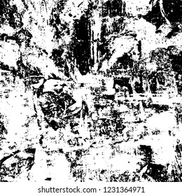 Grunge dark black and white pattern of cracks and scuffs