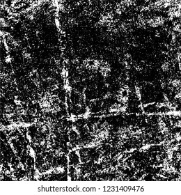 Grunge dark black and white pattern of cracks and scuffs