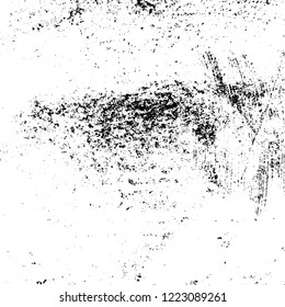 Grunge dark corner messy background. Dirty paper empty cover template. Distressed grainy overlay texture. Ink stroke brushed square shape backdrop. Insane aging border design element. EPS10 vector.