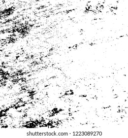 Grunge dark corner messy background. Dirty paper empty cover template. Distressed grainy overlay texture. Ink stroke brushed square shape backdrop. Insane aging border design element. EPS10 vector.