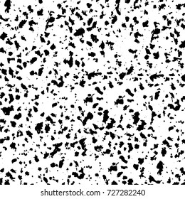 Grunge dark corner messy background. Distressed grainy overlay texture. Ink stroke brushed renovate wall backdrop. Abstract black and white cracks, stains, smears, scrapes for design and printing
