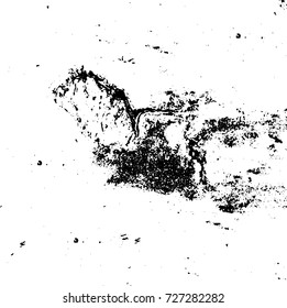 Grunge dark corner messy background. Distressed grainy overlay texture. Ink stroke brushed renovate wall backdrop. Abstract black and white cracks, stains, smears, scrapes for design and printing