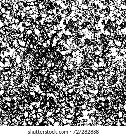 Grunge dark corner messy background. Distressed grainy overlay texture. Ink stroke brushed renovate wall backdrop. Abstract black and white cracks, stains, smears, scrapes for design and printing