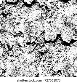 Grunge dark corner messy background. Distressed grainy overlay texture. Ink stroke brushed renovate wall backdrop. Abstract black and white cracks, stains, smears, scrapes for design and printing